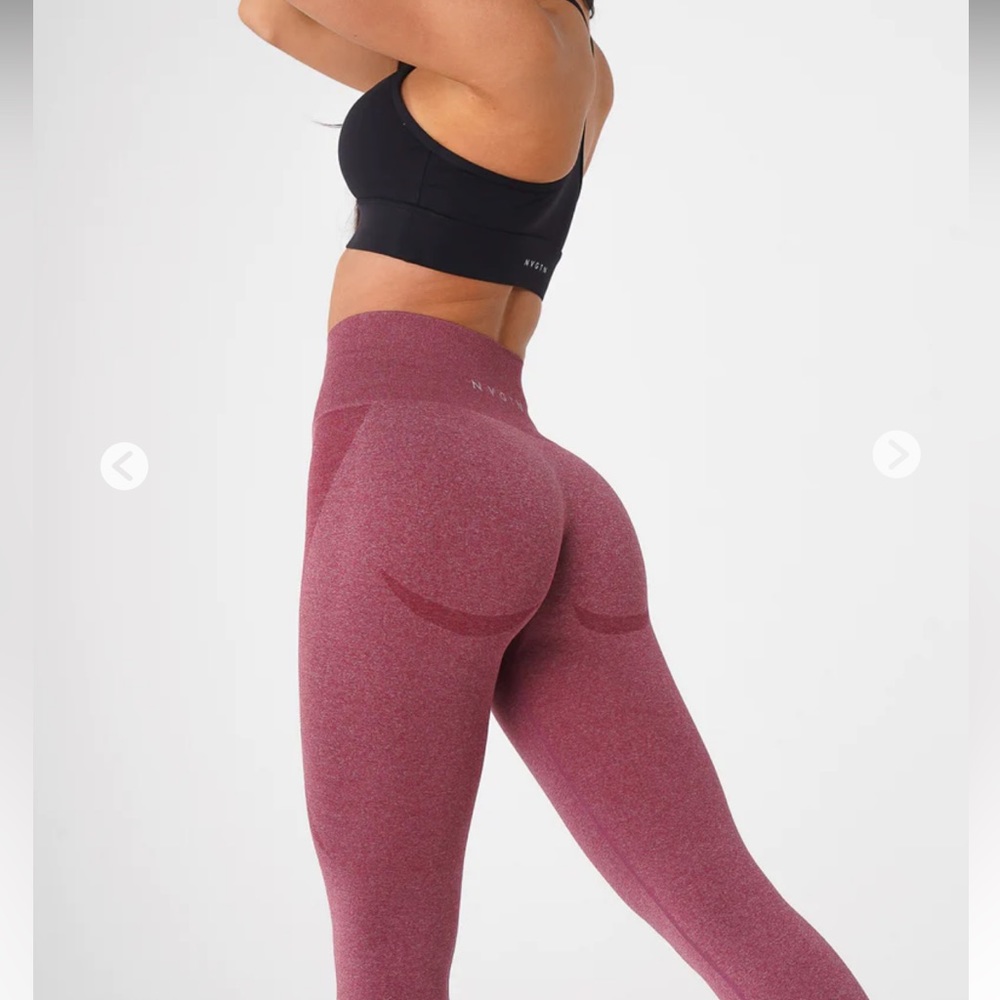 NVGTN maroon contour leggings